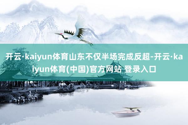 开云·kaiyun体育山东不仅半场完成反超-开云·kaiyun体育(中国)官方网站 登录入口
