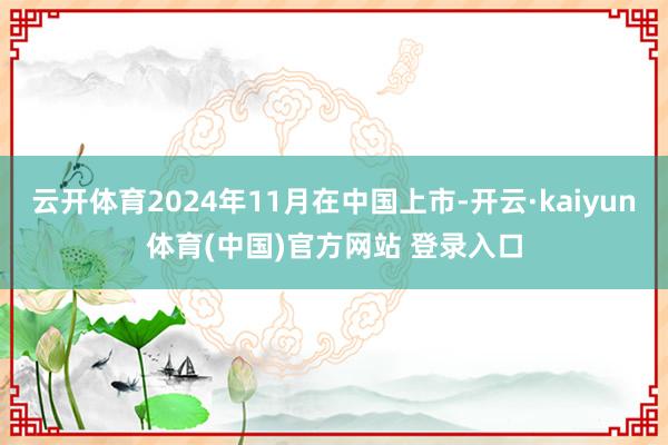 云开体育2024年11月在中国上市-开云·kaiyun体育(中国)官方网站 登录入口