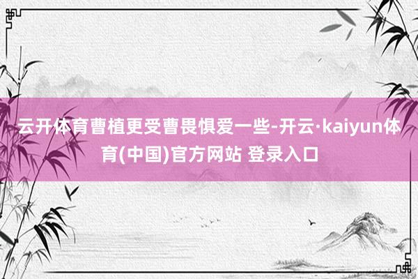 云开体育曹植更受曹畏惧爱一些-开云·kaiyun体育(中国)官方网站 登录入口